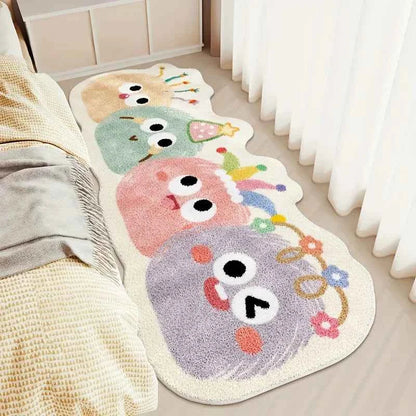 Cute Cartoon Carpet Long Carpet Rug Live Room Bedroom Mat