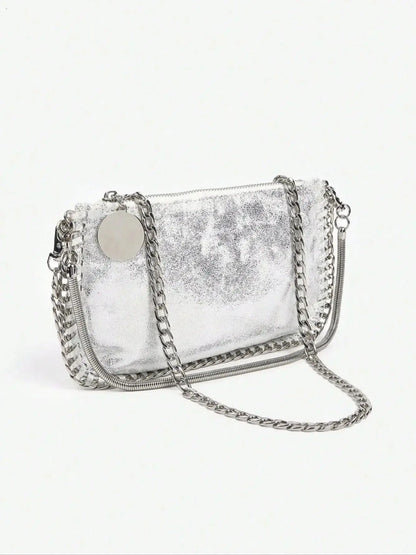Women's handbags, vegan chain shoulder bag, chain bag, soft bag new chain shoulder bag