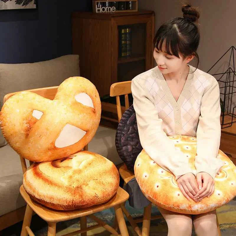 45cm (17.7") Cookie Plush Pillow – Cute Biscuit Cushion Soft Funny Sofa & Bed Decor Toy