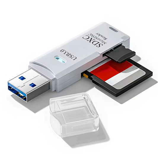 Lector de tarjetas USB 3.0 2 en 1 Micro TF Lector de tarjetas SD Adaptador USB Lector de tarjetas de alta velocidad Tarjeta de memoria TF para accesorios de PC Portátil