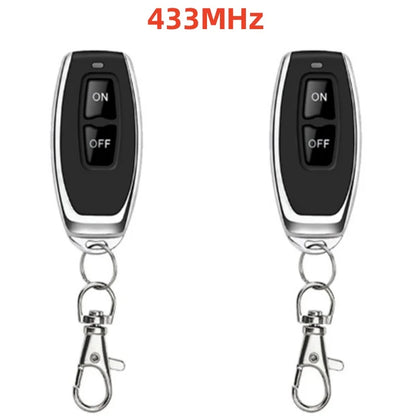 433Mhz Wireless Remote Control Switch AC 110V 220V 10A Relay 1CH Receiver Controller and 2botton RF 433 Mhz Transmitter