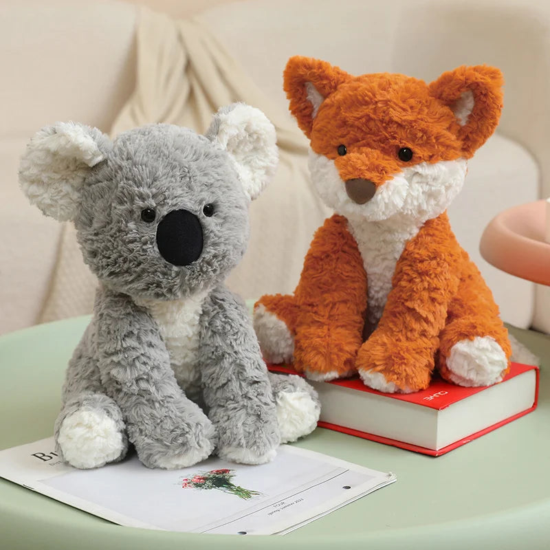 Animal Plush Toys Lion Koala Elephant Fox Sheep Reindeer Bear Stuffed Doll Toys Hobbies Collection Home Decor Toys Birthday Gift