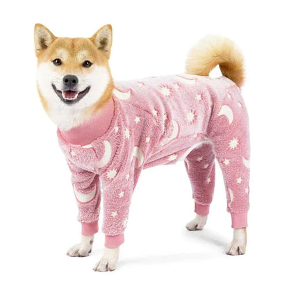 Fleece Dog Jumpsuit Pajamas – Warm Pet Overalls for Small to Large Dogs