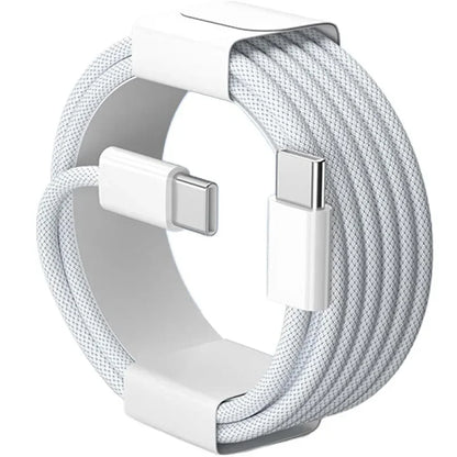 60W PD Nylon Braided USB-C to USB C Fast Charger Cable For iPhone 17 16 15 /Pro Max Compatibility Samsung Type C Fast Charging