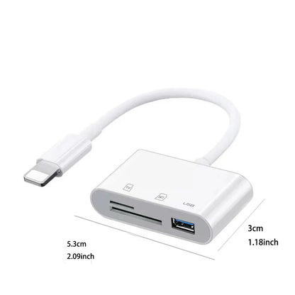 3-in-1 Type C adapter for TF, CF, and SD memory card readers, compatible with Huawei, MacBook Pro, and other devices