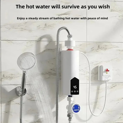 Portable Instant Electric Water Heater 3000W-5500W 220V Adjustable for Home Bathroom Kitchen Shower Heating