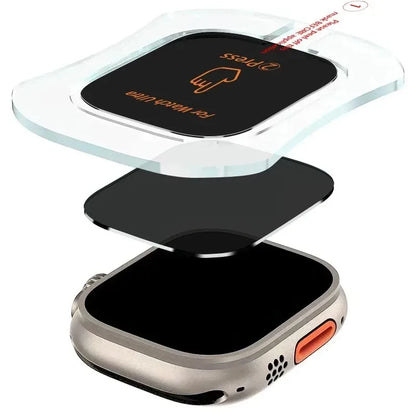 Tempered Glass for Apple Watch Ultra2/3 49mm Anti-Scratch Screen Protector for IWatch Ultra Seconds Installation Protective Film