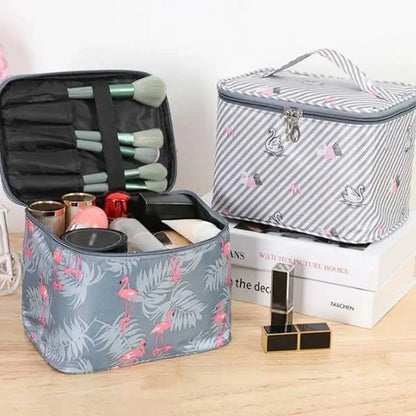 Large-capacity Makeup Bag with Multiple Compartments, Home and Travel Organizer for Toiletries and Cosmetics
