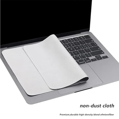 Microfiber Dustproof Laptop Screen Cleaning Cloth for MacBook Pro 13/15/16 Protective Notebook Palm Keyboard Blanket Cover