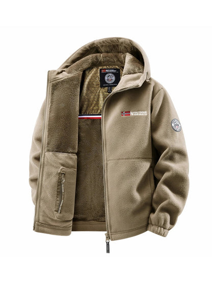 Men's Autumn and Winter Outdoor Hooded Jacket, Suitable for Daily Wear at Home, for Travel, Parties, Commuting, Outdoor Fashion Versatile, Enhances Temperament, Streetwear, Travel Wear.