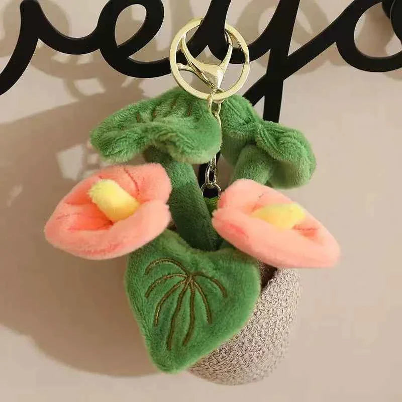 Cute Simulated Flower Plush Doll (4/13.8 in) - Cartoon Anime Backpack Pendant & Pillow Gift