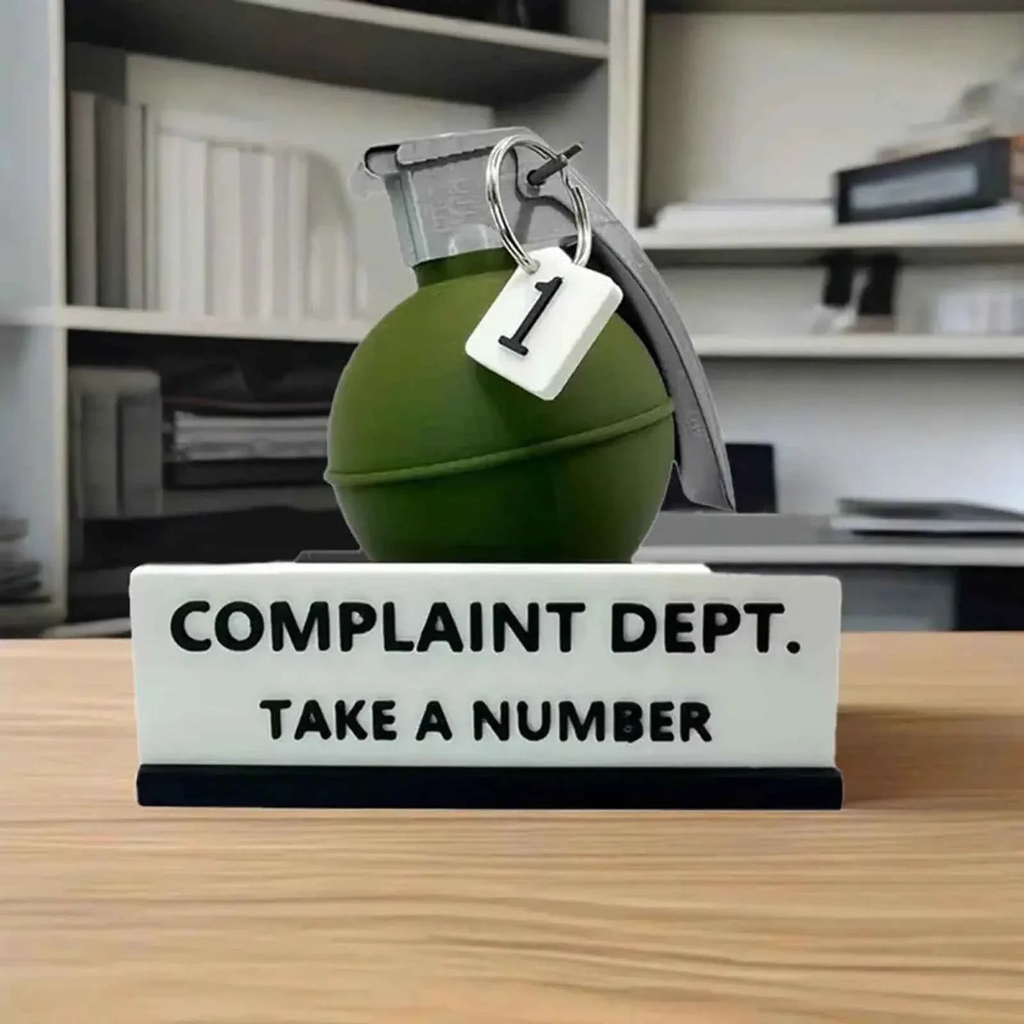Complaint Department Desk Sign 3D Printed Prank