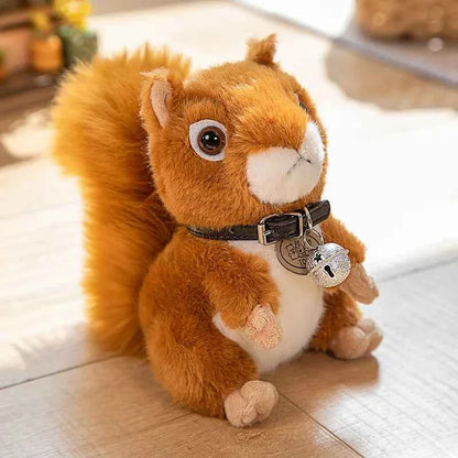 Adorable Realistic Squirrel Plush Toy - Furry Big Tail Stuffed Animal Doll Pillow Gift