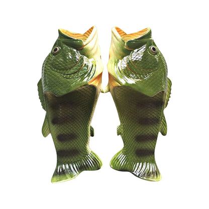 2025 Funny Slippers For Women Couple Shoes Family Shoes Parent-Child Sandals Large Size 32-46 Summer Beach Shoes Fish Slippers