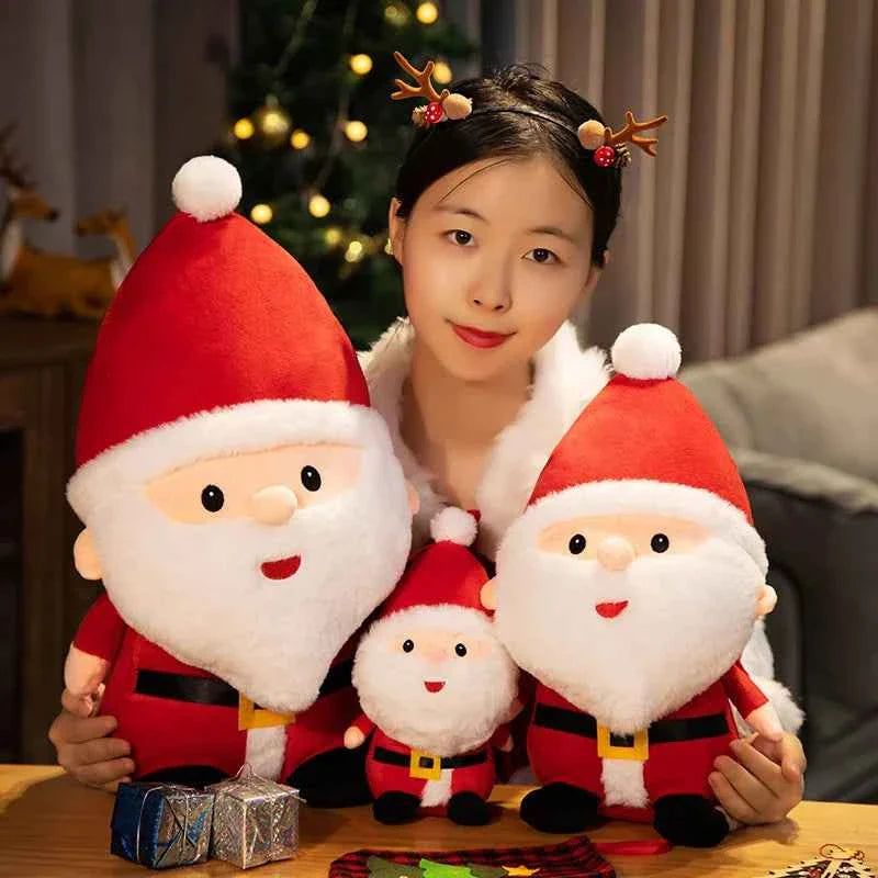 Cute Christmas Plush Dolls (Up to 19.7 in) - Stuffed Santa, Snowman & Elk Toy Gift