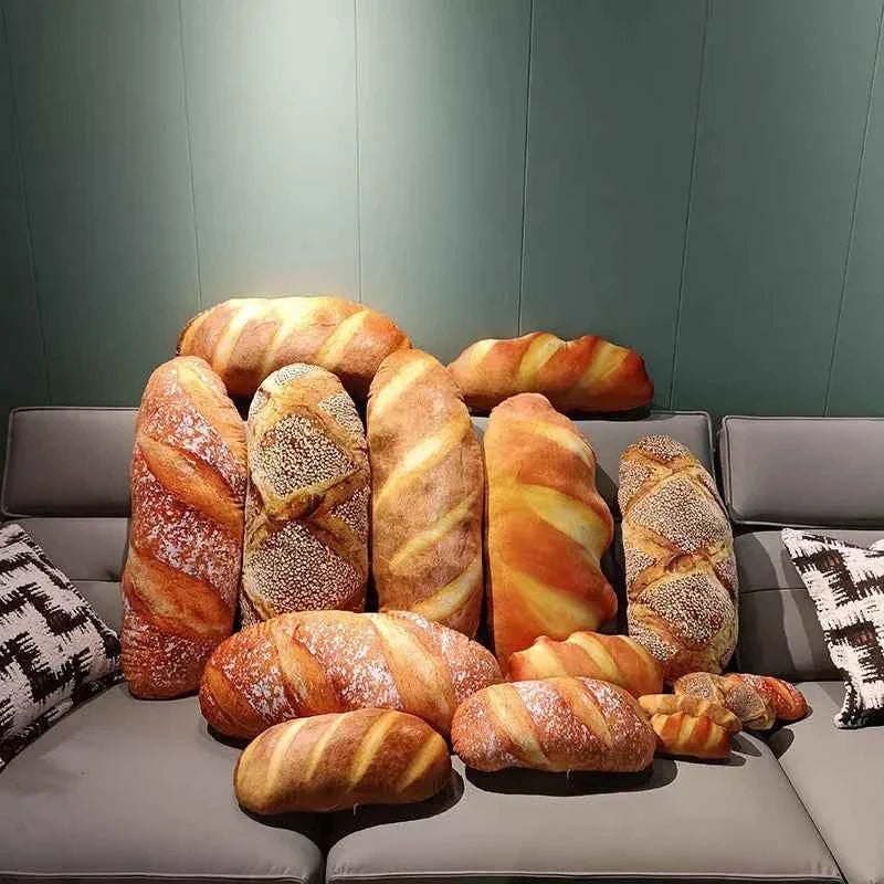 Giant Kawaii Bread Plush Pillow (15-27.6 in) - Soft Food Cushion Toy Christmas Gift