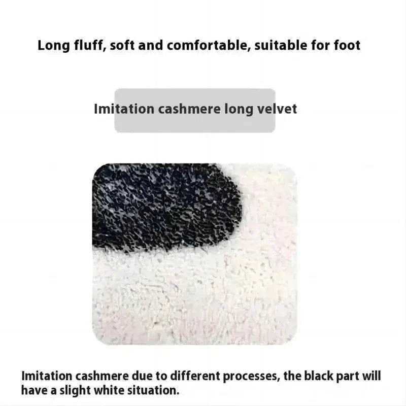 Cartoon Lemon Smiling Plush Carpet Bathroom Water-Absorbing