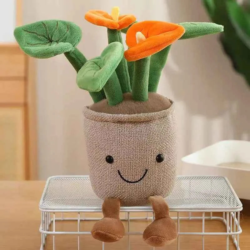 Cute Simulated Flower Plush Doll (4/13.8 in) - Cartoon Anime Backpack Pendant & Pillow Gift