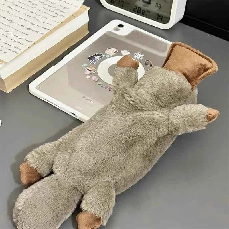 Kawaii Plush Platypus Pencil Case (10.6 in) - Large Capacity Cosmetic & Storage Bag