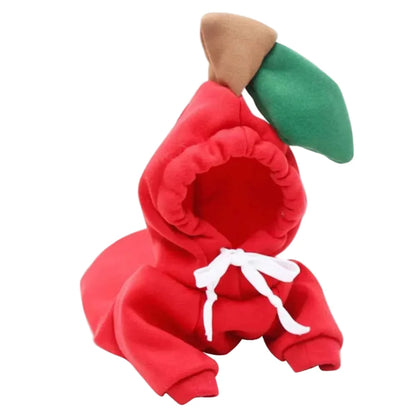 Cute Fruit Dog Hoodie – Warm Fleece Pet Jacket for Small Dogs