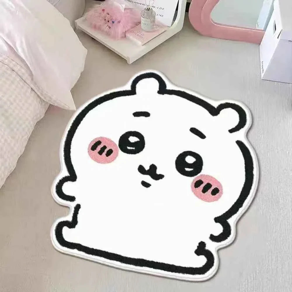 Chiikawa Hachiware Usagi Plush Area Rug - Non-Slip