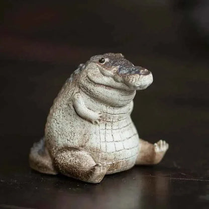 Mini Chubby Crocodile Figurine Realistic Little Gift