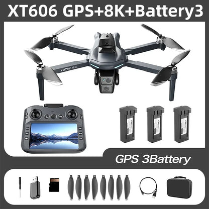 Lenovo Drone With screen RC 8K Professional HD Aerial Photography GPS Laser obstacle avoidance Three-axis gimbal Aircraft