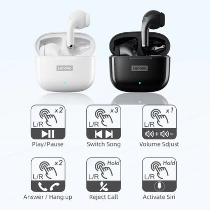 NEW Lenovo LP40 Pro TWS Bluetooth 5.3 Quick Connect Earphones  Ergonomic  Design  Headphones Powerful Transmission Speed Headset