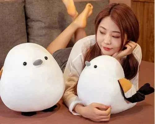 Cute Fat Sparrow Plush Toy (11.8/15.7 in) - Simulation Lifelike Bird Pillow Gift
