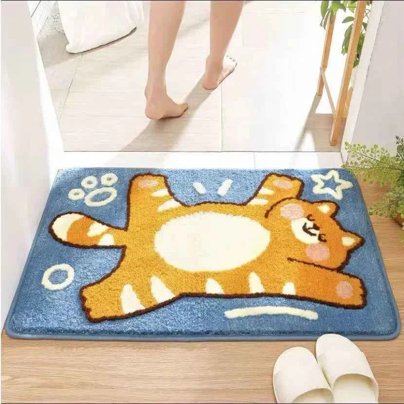 Cute Rabbit Carpet Bathtub Carpet Non-Slip Absorbent Mat