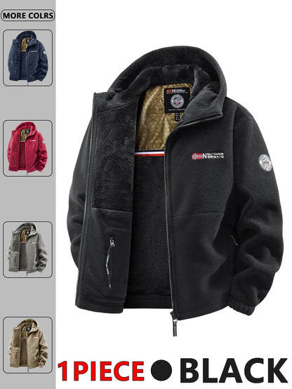 Men's Autumn and Winter Outdoor Hooded Jacket, Suitable for Daily Wear at Home, for Travel, Parties, Commuting, Outdoor Fashion Versatile, Enhances Temperament, Streetwear, Travel Wear.