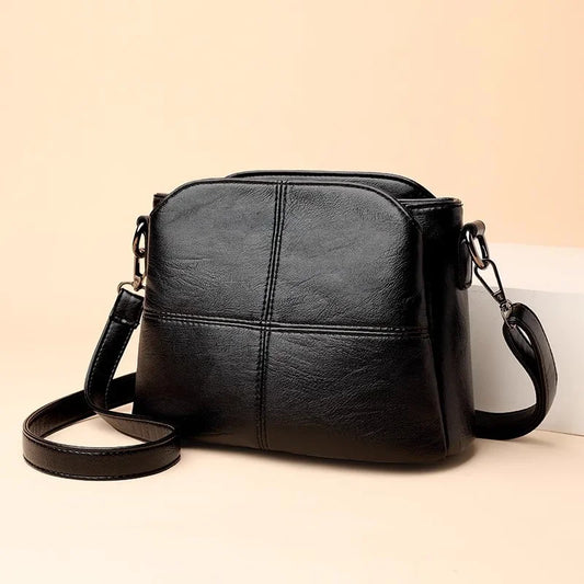 Bolsos de mujer diseño retro Bolso cruzado de moda Bolsos de hombro tipo cubo de cuero PU de calidad Bolsos pequeños para mujer