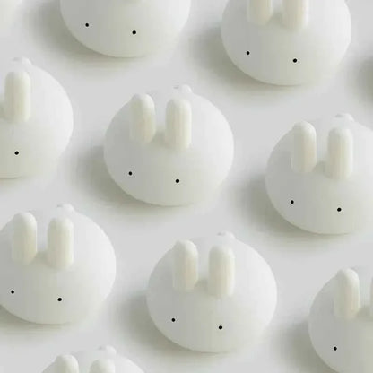 Kawaii Soft Silicone Bunny Night Light (4.6 in) - Rechargeable Timer Lamp
