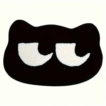 Minimalist Black Cat Carpet Soft Absorbent Non-Slip Doormat