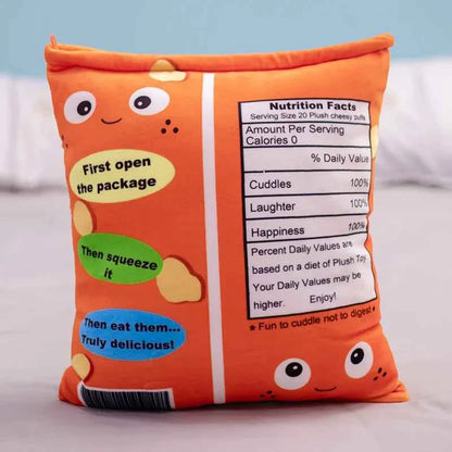 Cheesy Puffs Plush Toy Set (6–9pcs) – Cute Snack Stuffed Pillows Soft Gift for Kids