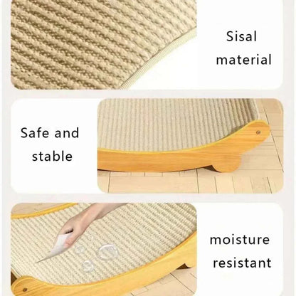 Wooden Cat Scratching Pad Bed – Detachable Wear-Resistant Scratch Board & Cat Lounge