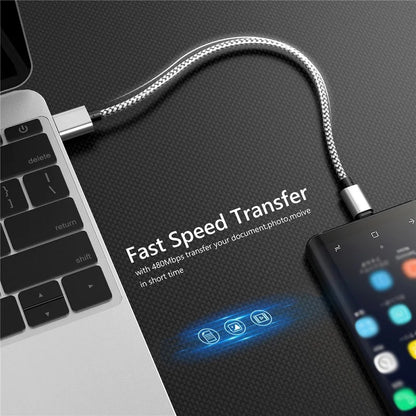 USB A to iPhone 15 Nylon Braided Cable Fast Charger Cord for Huawei Samsung Galaxy S22 Android Phone  Charger Cable Accessories