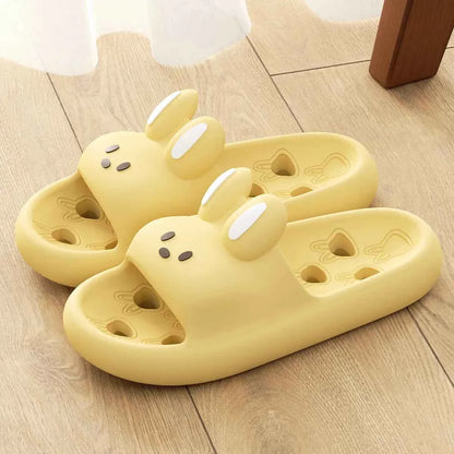 Cute Rabbit EVA Slides – Lightweight Waterproof Cloud Slippers for Women & Men Summer Home & Beach