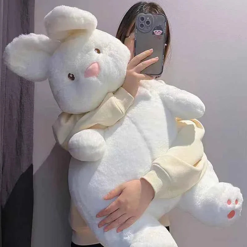 Big Lazy Rabbit Plush Doll (15.7-31.5 in) - Soft White Bunny Sleep Pillow Cushion