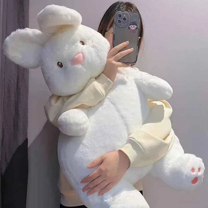 Big Lazy Rabbit Plush Doll (15.7-31.5 in) - Soft White Bunny Sleep Pillow Cushion