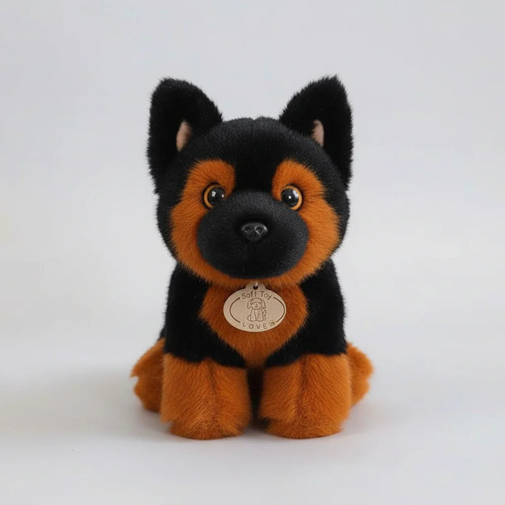 Realistic Husky Wolf Cub Plush Toy (8.7 in) - Soft Cuddly Stuffed Animal Gift