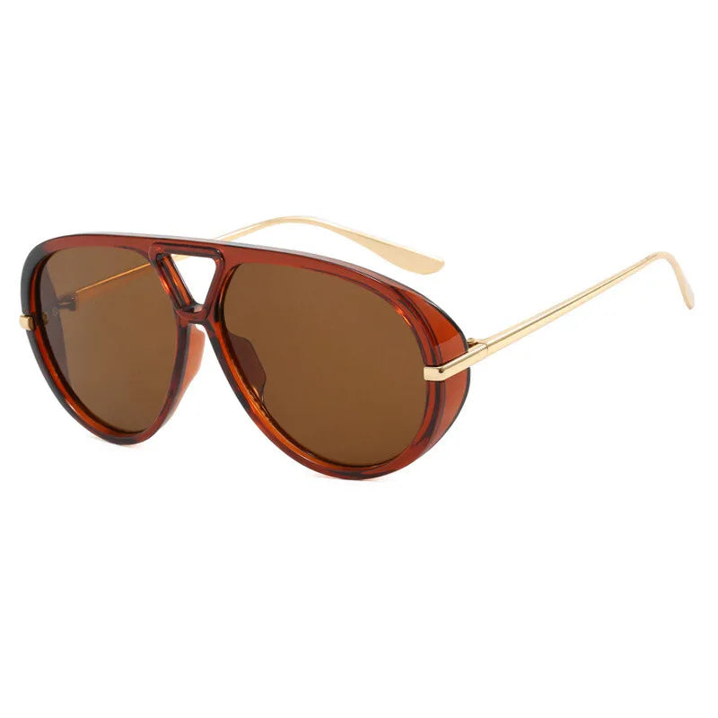 Oversized Women Sunglasses Fashion Large Size Yellow Lens Sun Glasses designer luxury 2024 UV Protection #300864