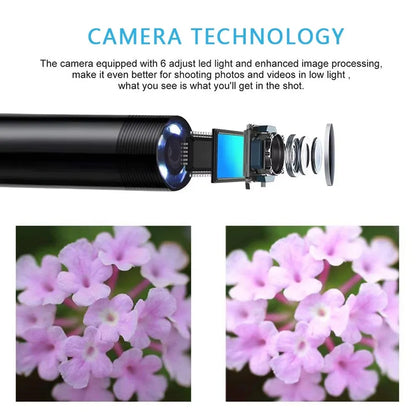 5.5/7.0MM Type-C Endoscope Camera IP67 Waterproof with 6 Adjustable LEDs USB Android Flexible Inspection Borescope for Phone PC