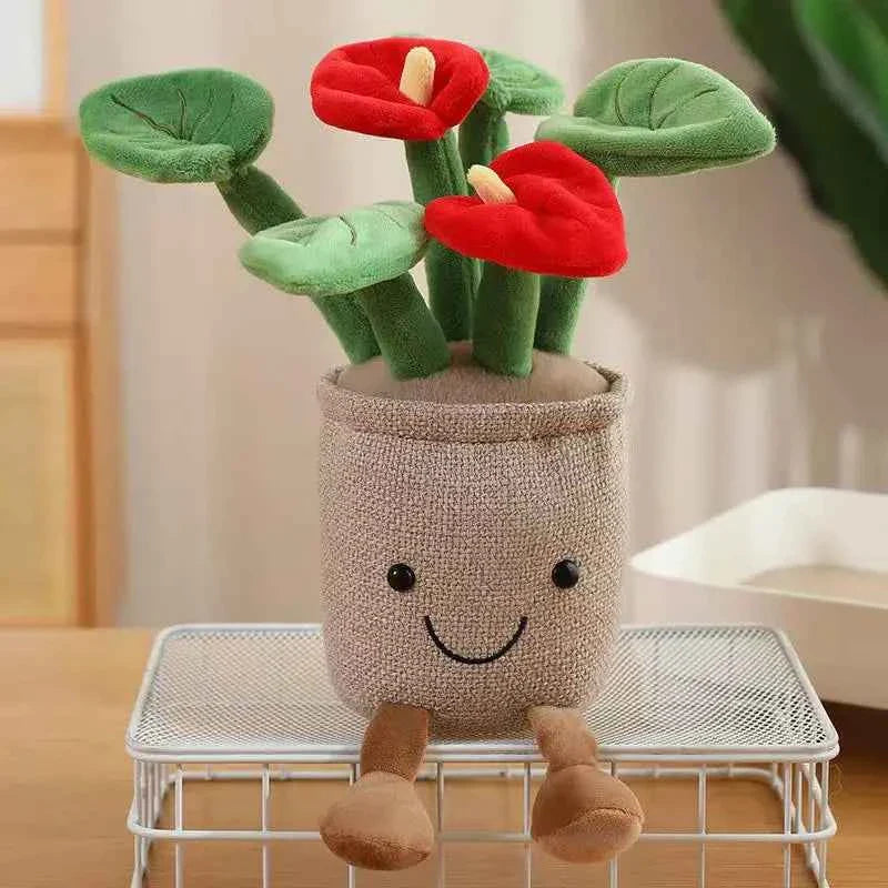 Cute Simulated Flower Plush Doll (4/13.8 in) - Cartoon Anime Backpack Pendant & Pillow Gift
