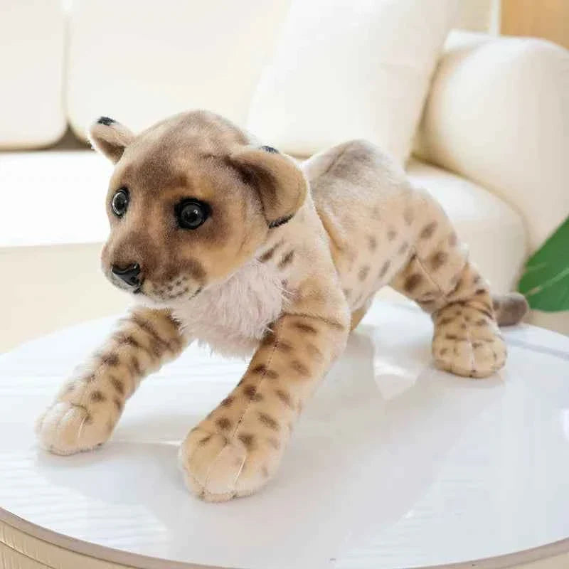 Lifelike Wild Animal Plush Toy (15.4-23.2 in) - Tiger/Lion/Leopard Doll Cushion Gift
