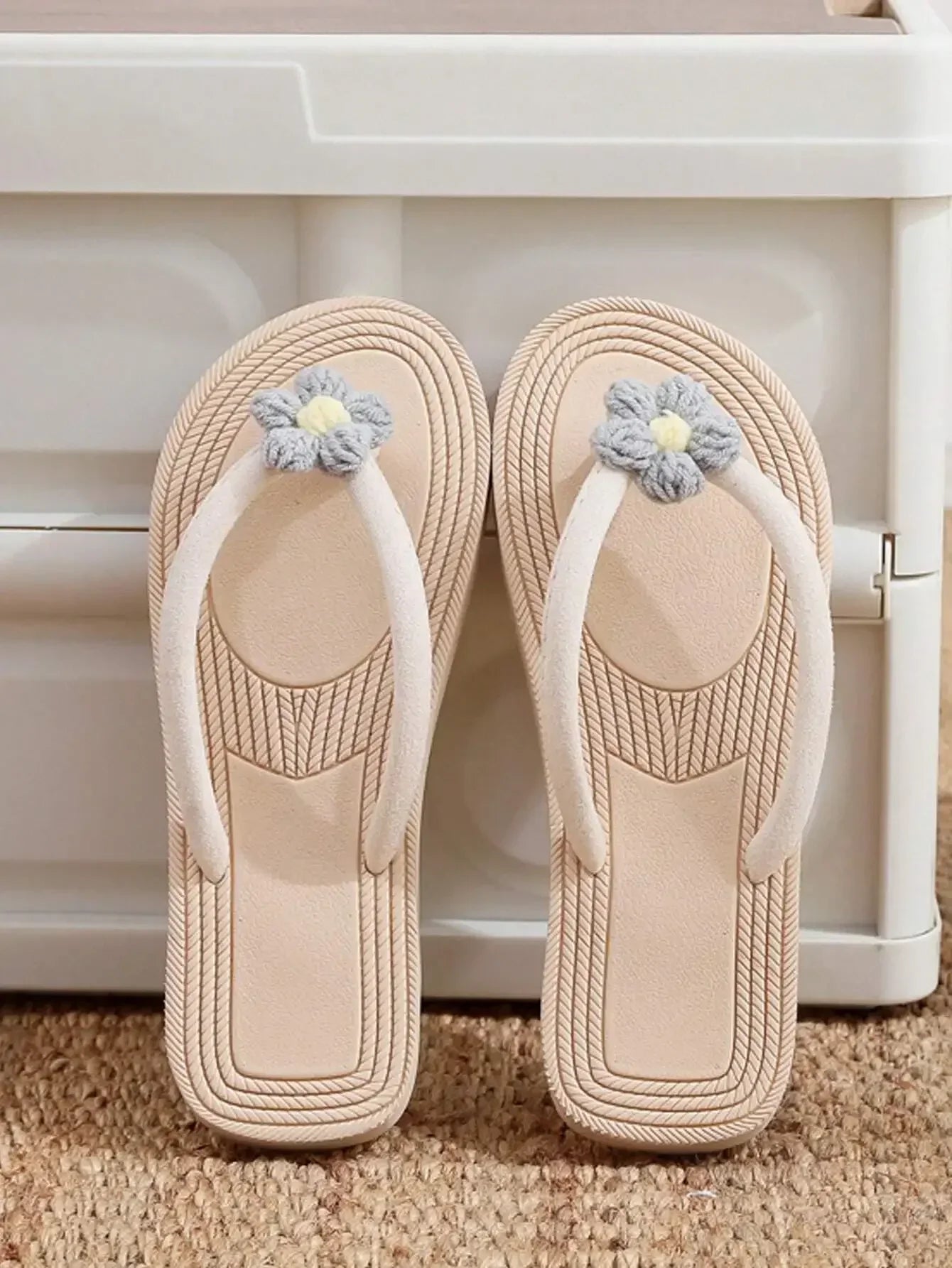 Women Flat Sandals Thong Flip Flops Cute Pink Open Toe Beach Shoes, Simple Style For Holiday & Beach