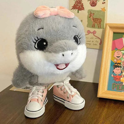 Viral Brainrot Shark Plush Doll (9.1 in) - Shoe-Wearing Telalaero Stuffed Toy Gift