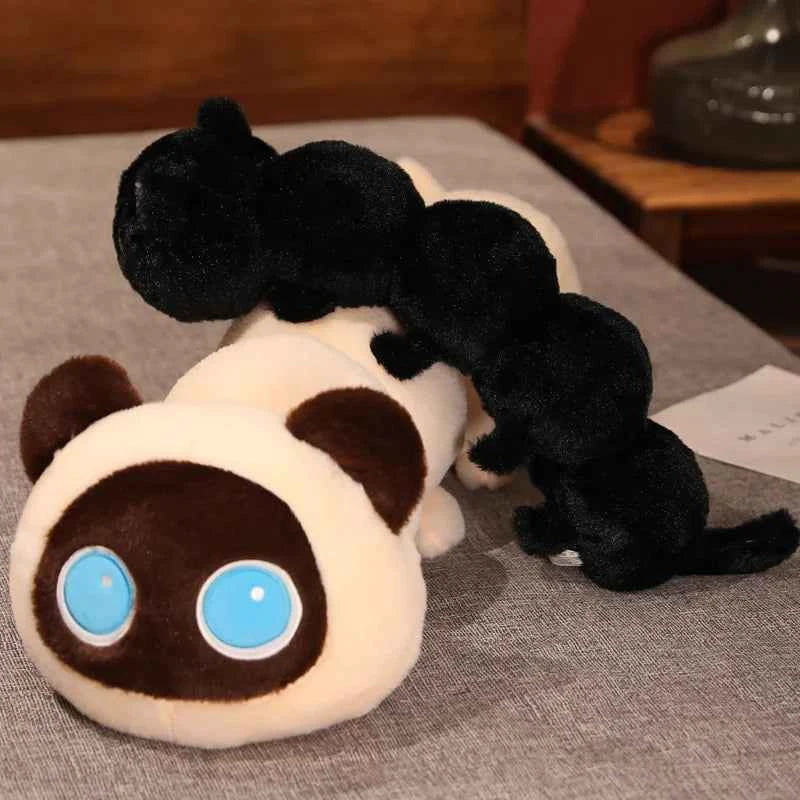 Giant Kawaii Black Cat Plush (19.7-51.2 in) - Soft Sleep Long Pillow Cushion Gift