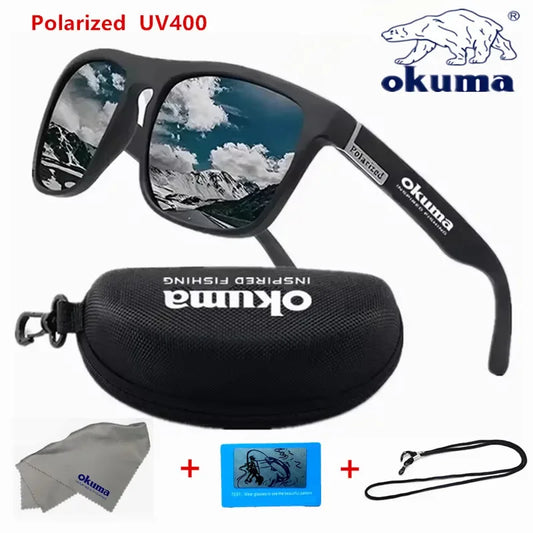 Gafas de sol polarizadas Okuma UV400 para hombres y mujeres, para caza al aire libre, pesca, ciclismo, con estuche opcional