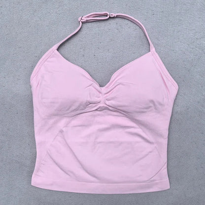 Adjustable Open Back Yoga Top Moisture Wicking Gym Tank